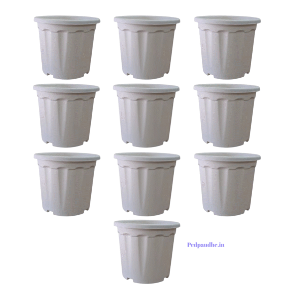 10-Inch White Planter